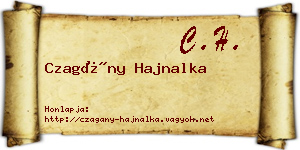Czagány Hajnalka névjegykártya