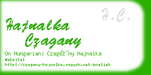 hajnalka czagany business card